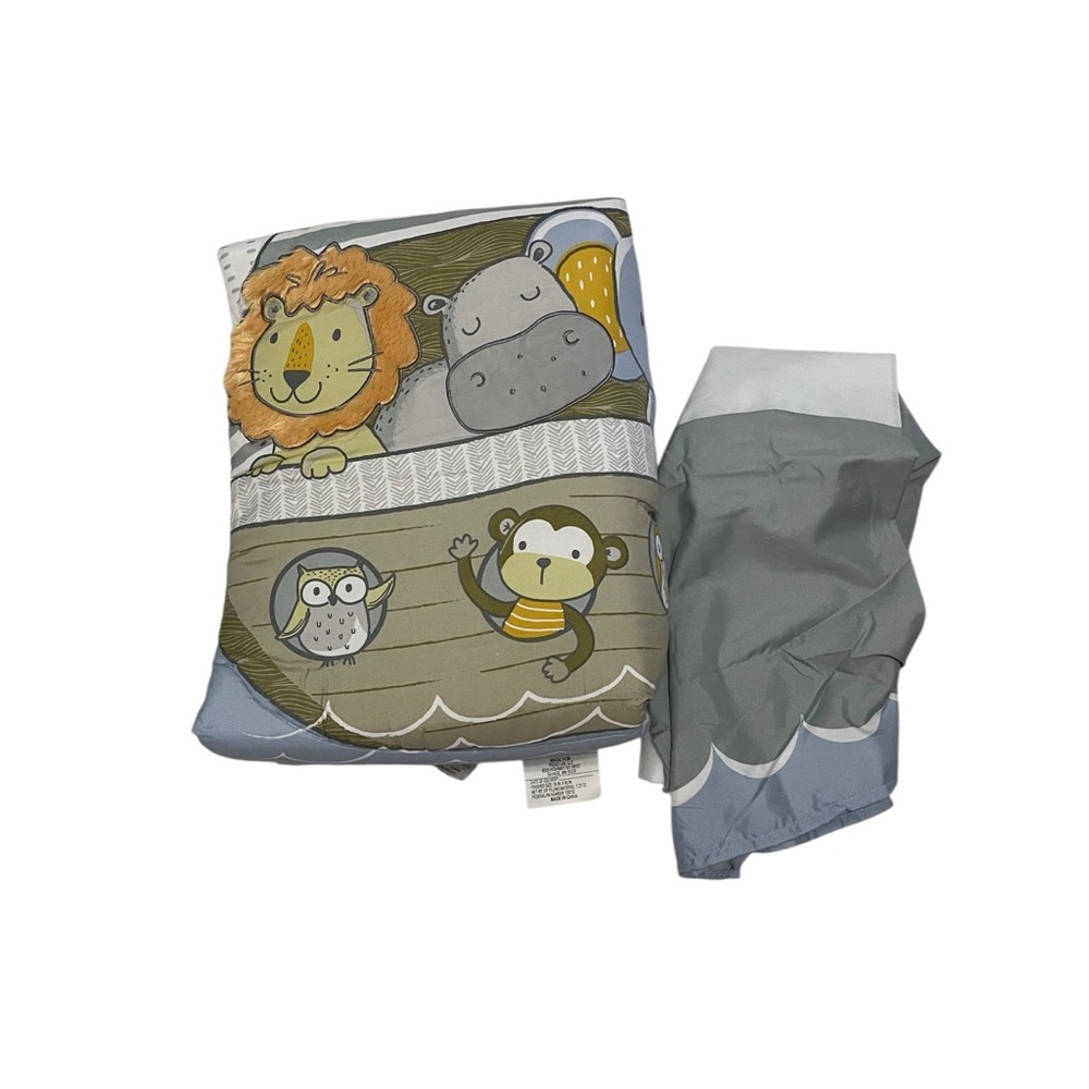 Noah’s ark Animal Print Baby Bedspread and bedskirt